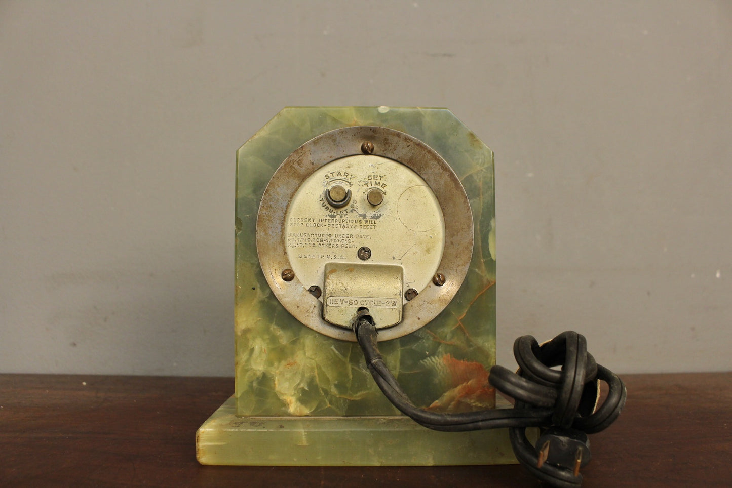 Art Deco Onyx Prop Clock