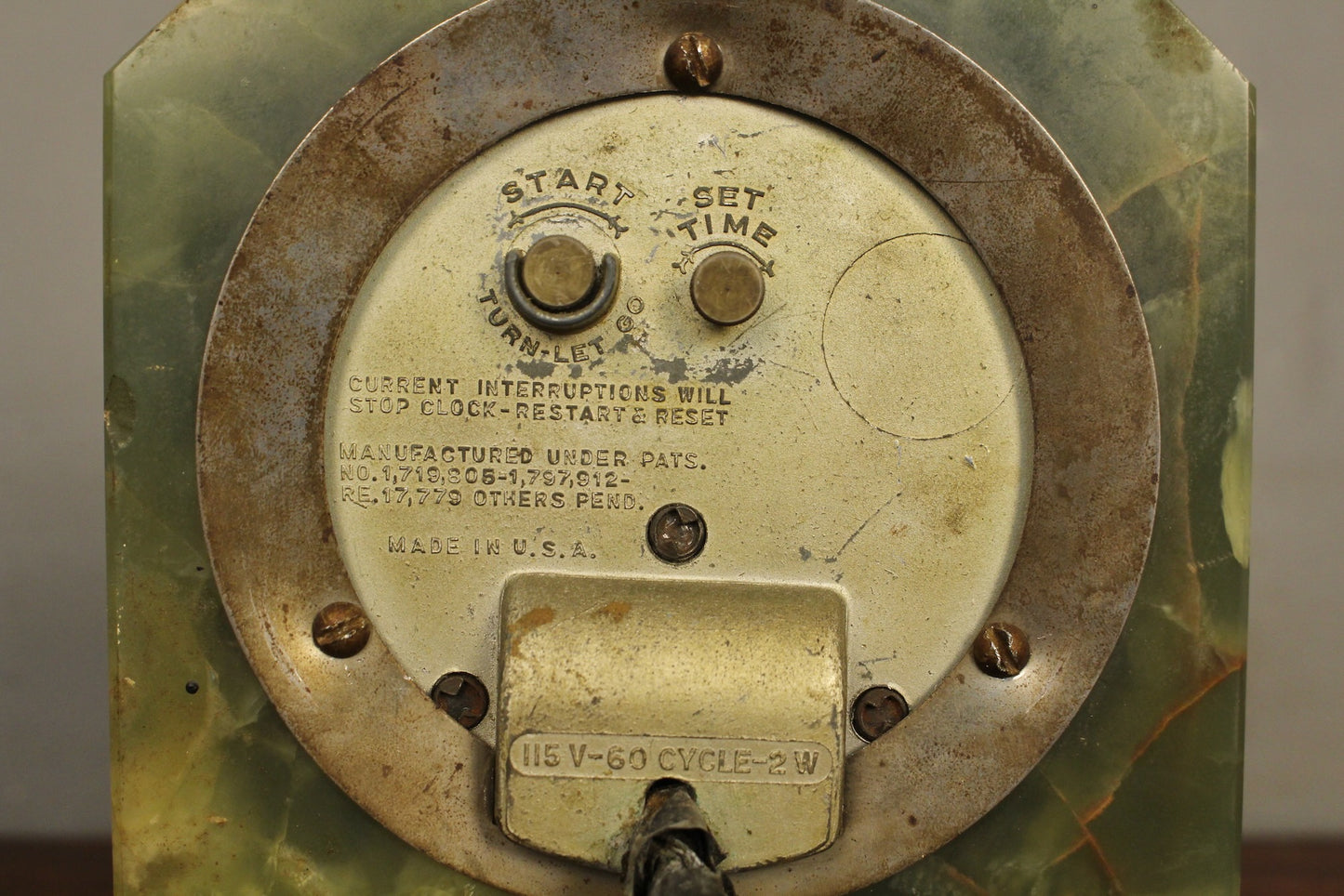 Art Deco Onyx Prop Clock