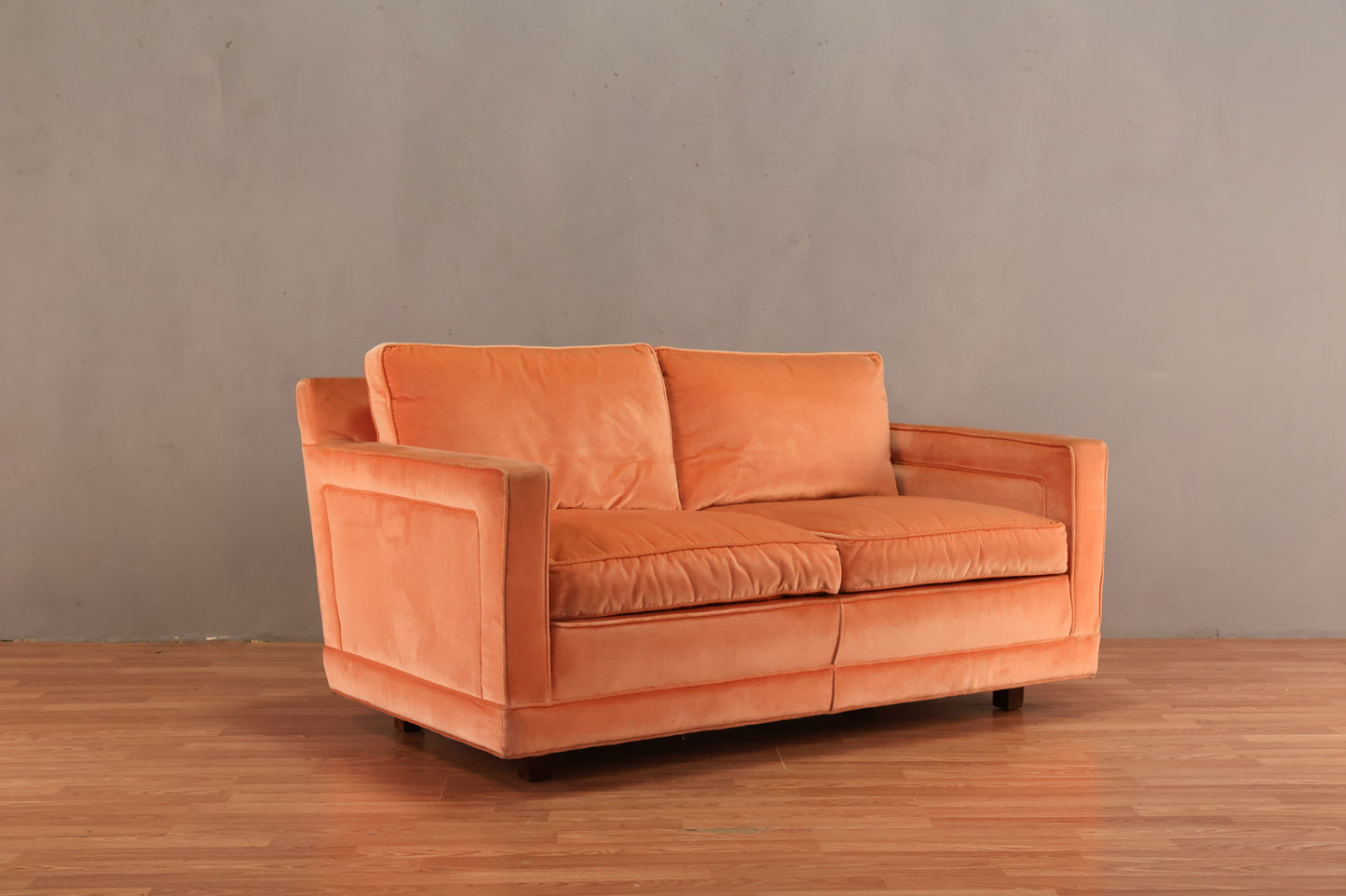 Apricot Velveteen Loveseat