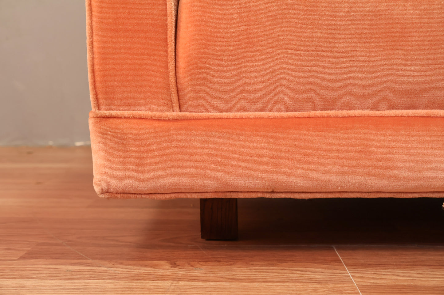 Apricot Velveteen Loveseat