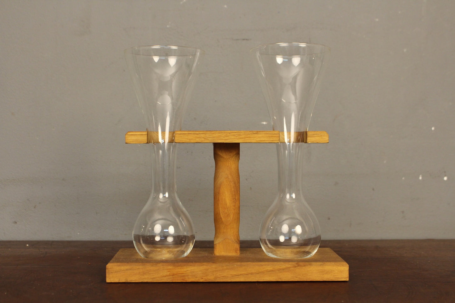 "Coachman" Wood & Glass Beer Set