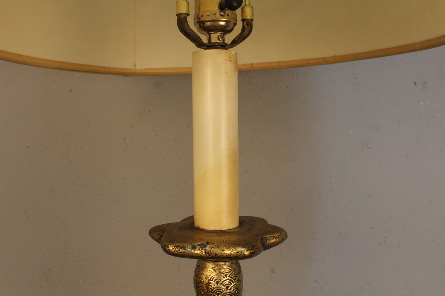 Extra-Tall Gold Plaster Table Lamp