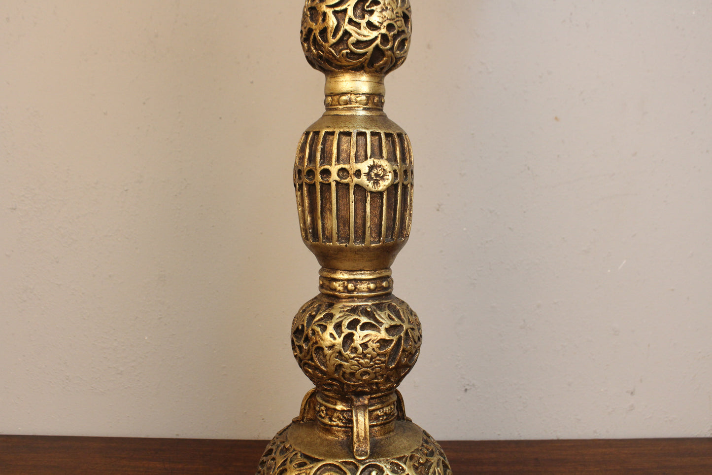 Extra-Tall Gold Plaster Table Lamp