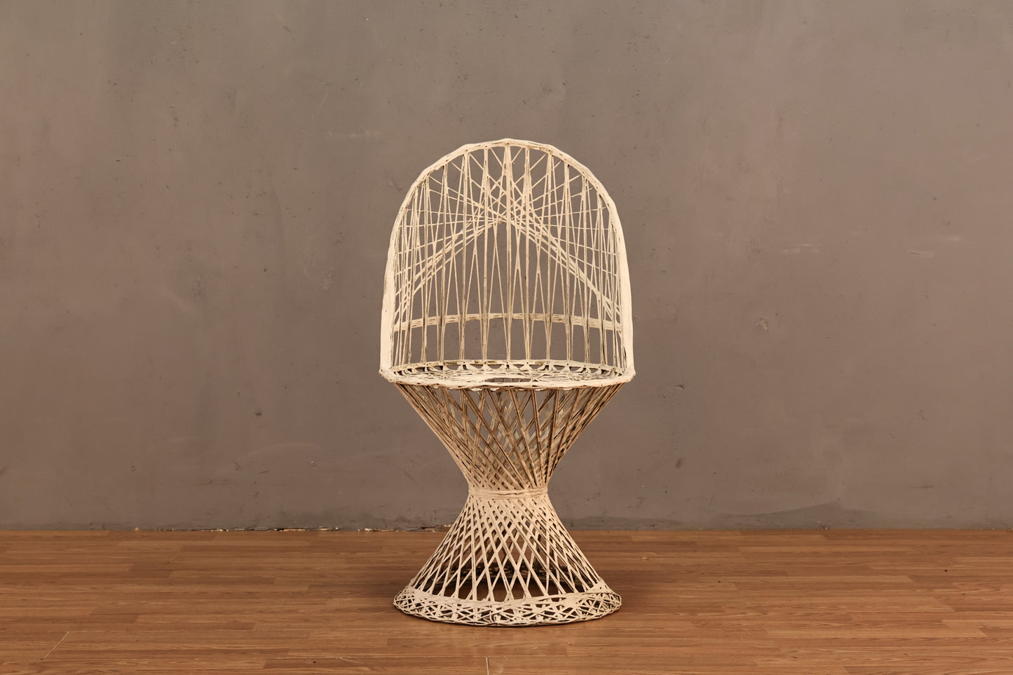 Mid Century White Spun Fiberglass Side Chair - ONLINE ONLY