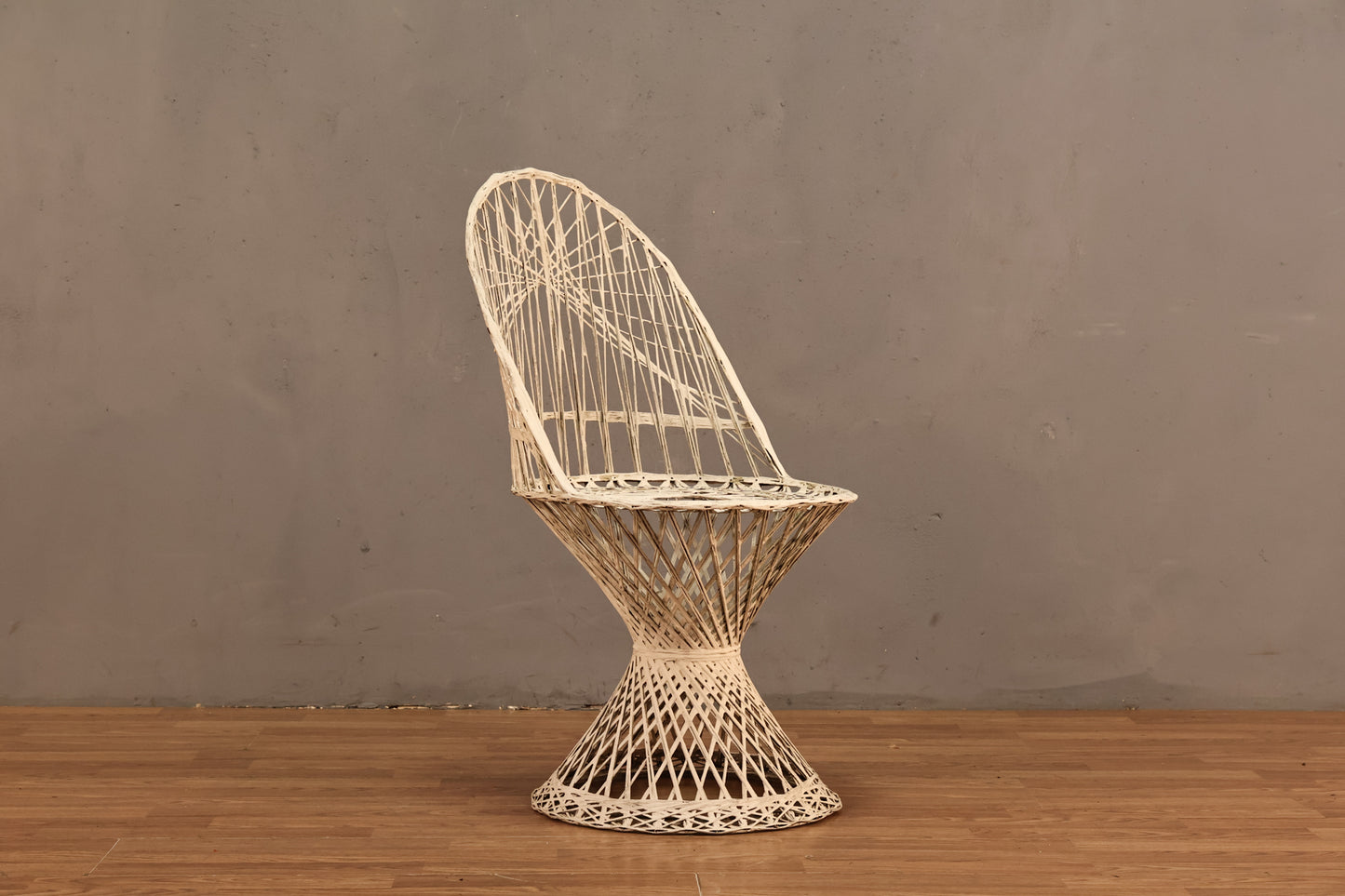 Mid Century White Spun Fiberglass Side Chair - ONLINE ONLY