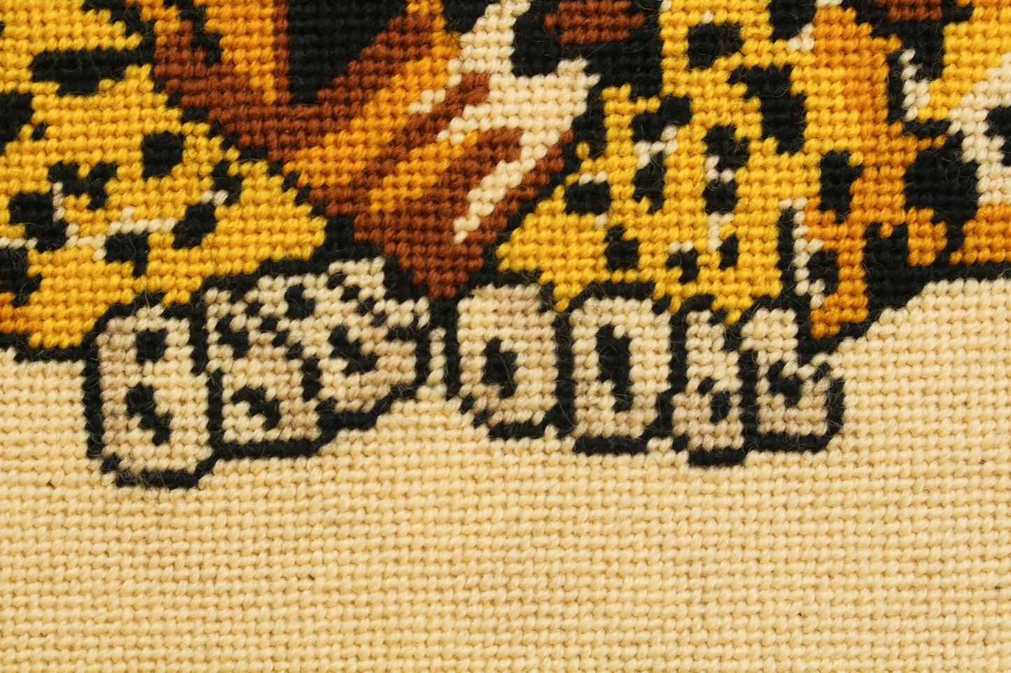 Framed Cheetah Cross-Stitch