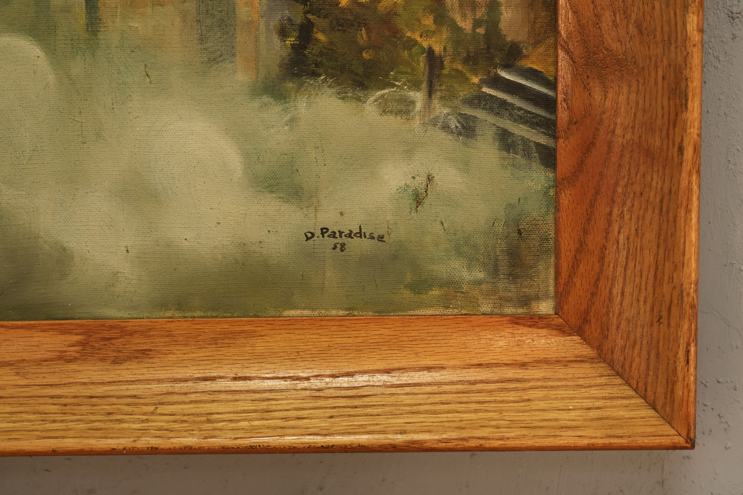 Mid Century "Desolate Ruins" Painting