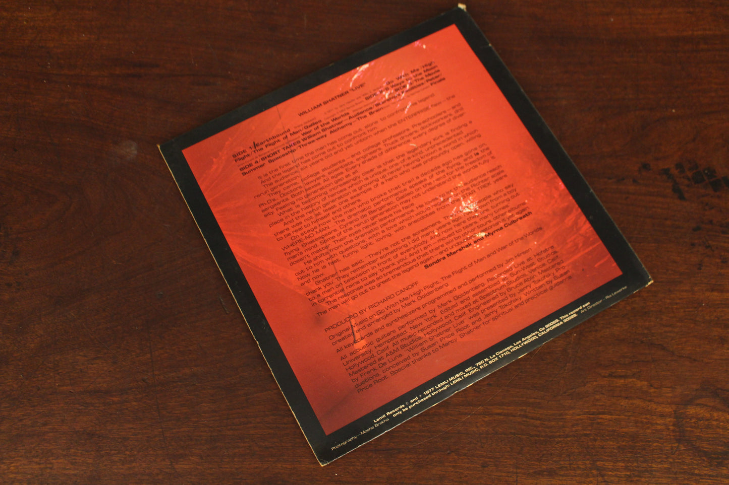 William Shatner "Live" 1977 2xLP