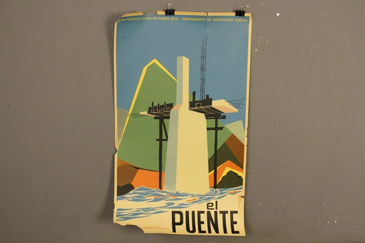 "El Puente" 1951 Silkscreen Movie Poster