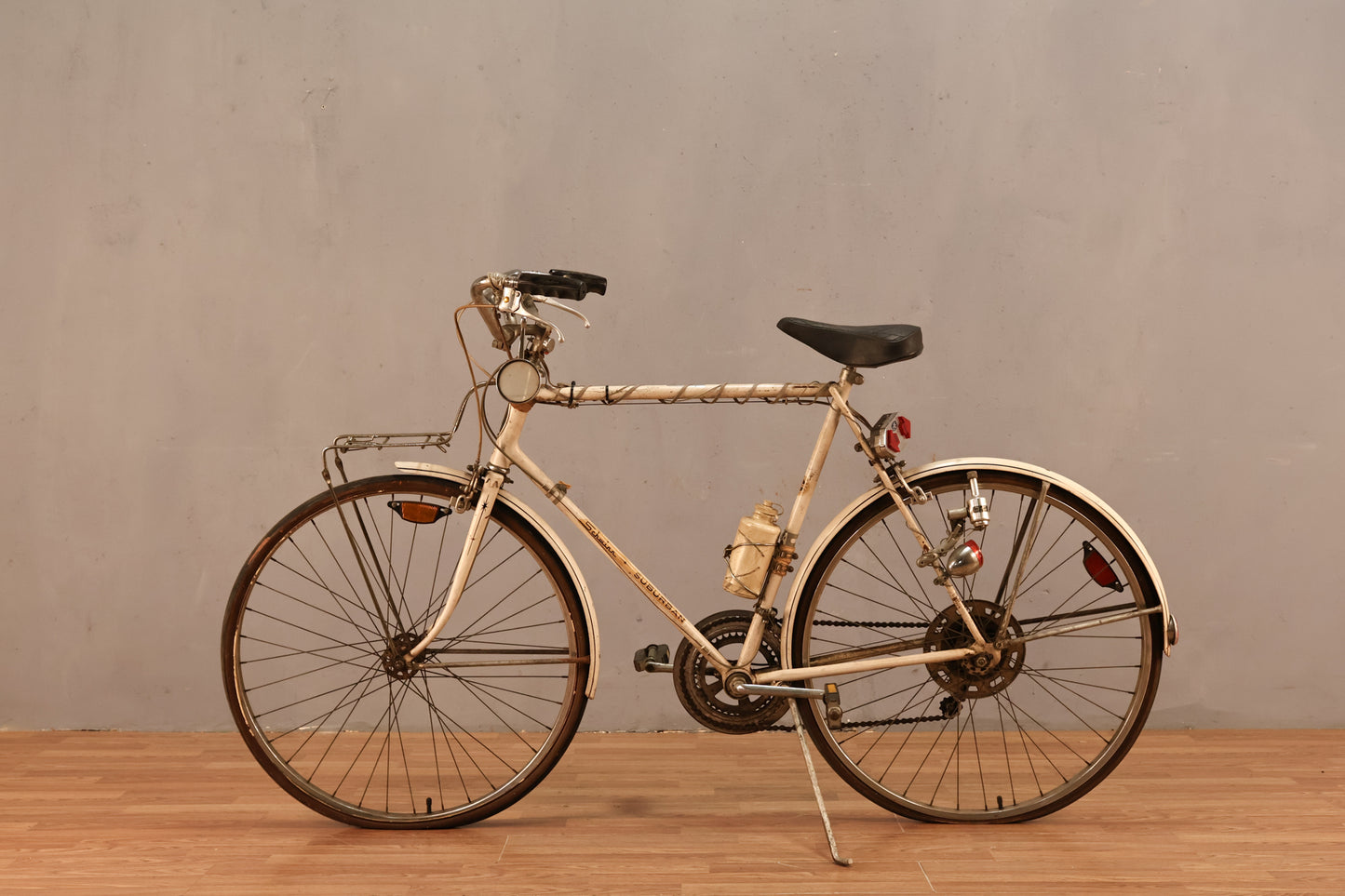 1970s Schwinn Suburban White Bicycle - ONLINE ONLY