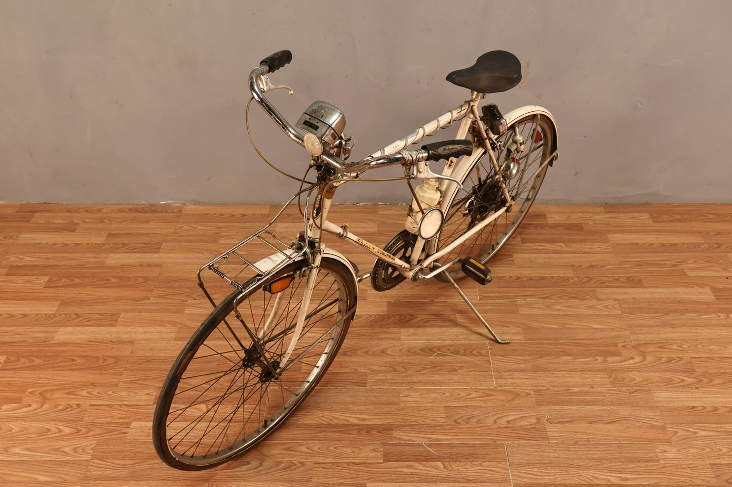 1970s Schwinn Suburban White Bicycle - ONLINE ONLY