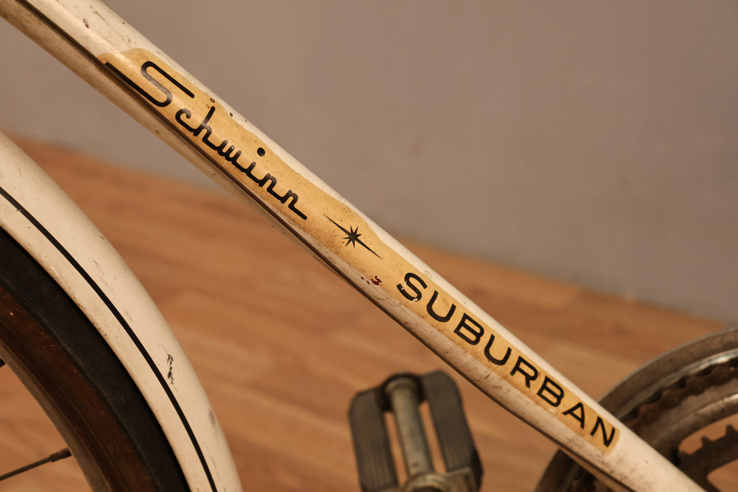 1970s Schwinn Suburban White Bicycle - ONLINE ONLY
