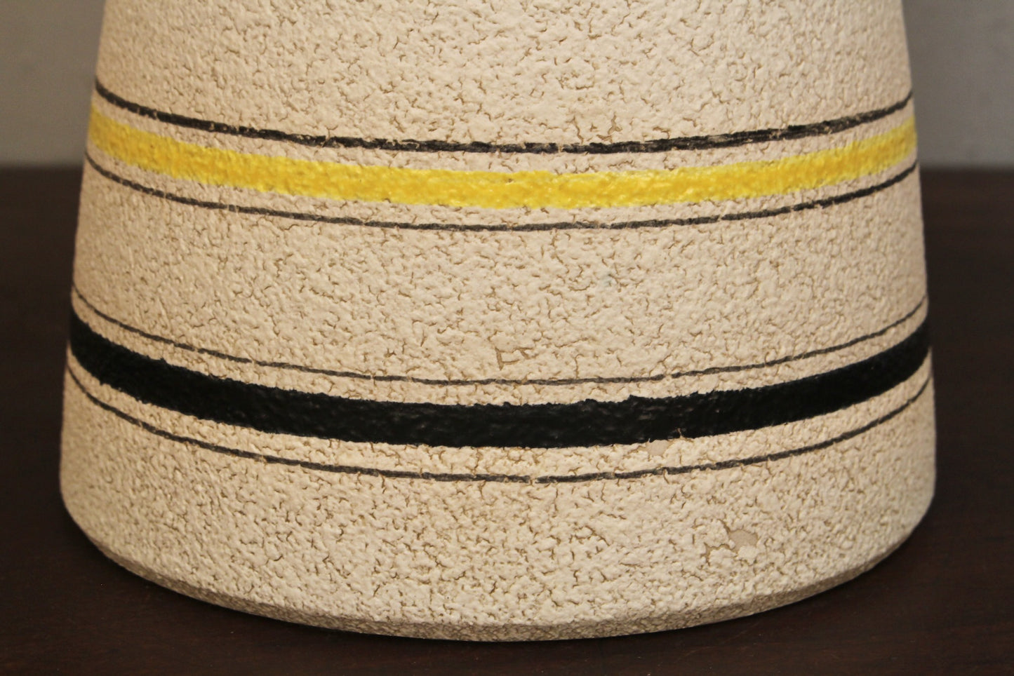 Large Raymor Striped Chalkware Table Lamp