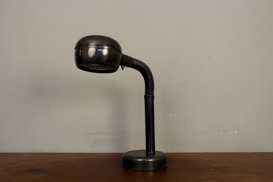 Black Plastic Gooseneck Table Lamp