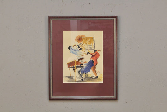 "New Orleans Jazz" Watercolor Painting