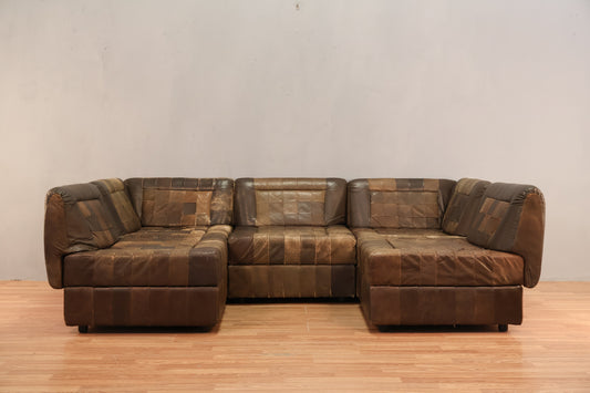 Percival Lafer Leather Patchwork Sectional Sofa - ONLINE ONLY