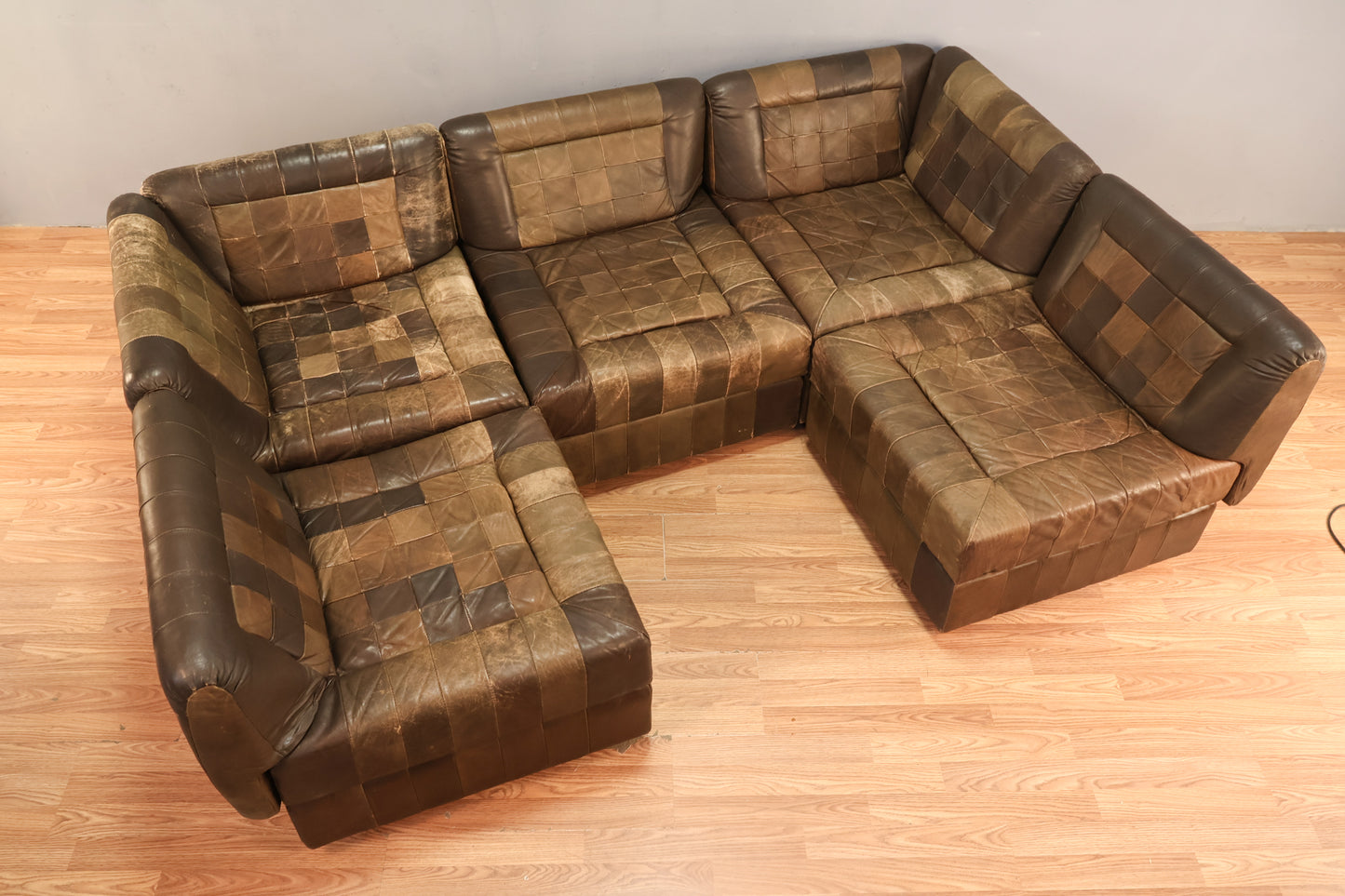 Percival Lafer Leather Patchwork Sectional Sofa - ONLINE ONLY