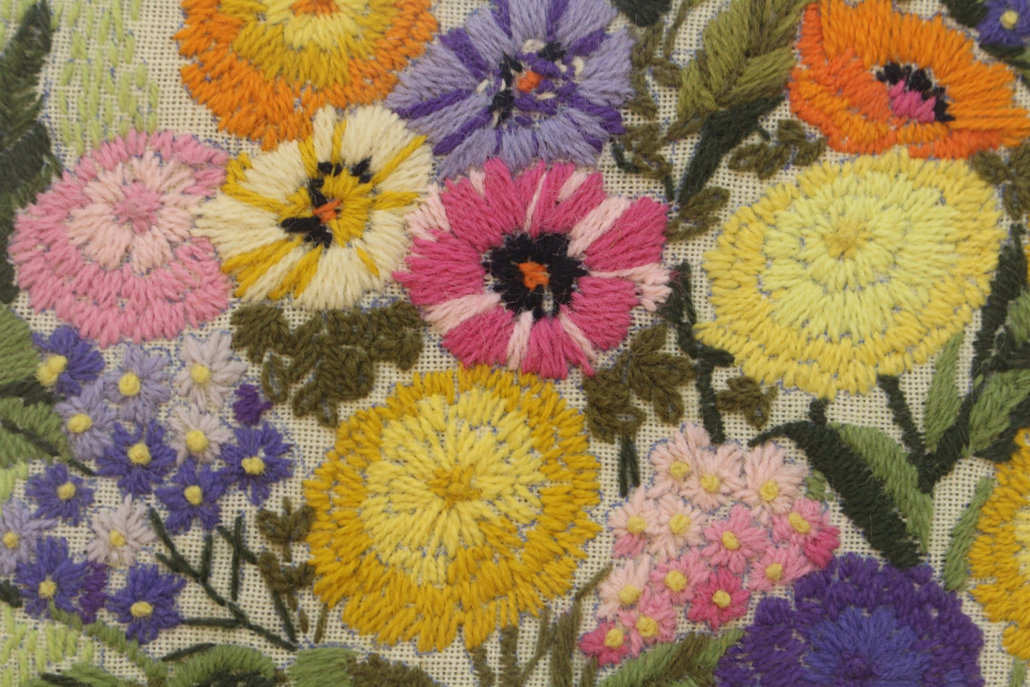 "Basket Bouquet" Needlepoint Art