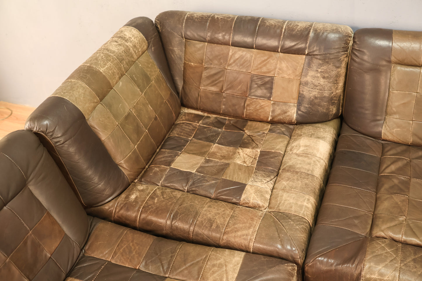 Percival Lafer Leather Patchwork Sectional Sofa - ONLINE ONLY