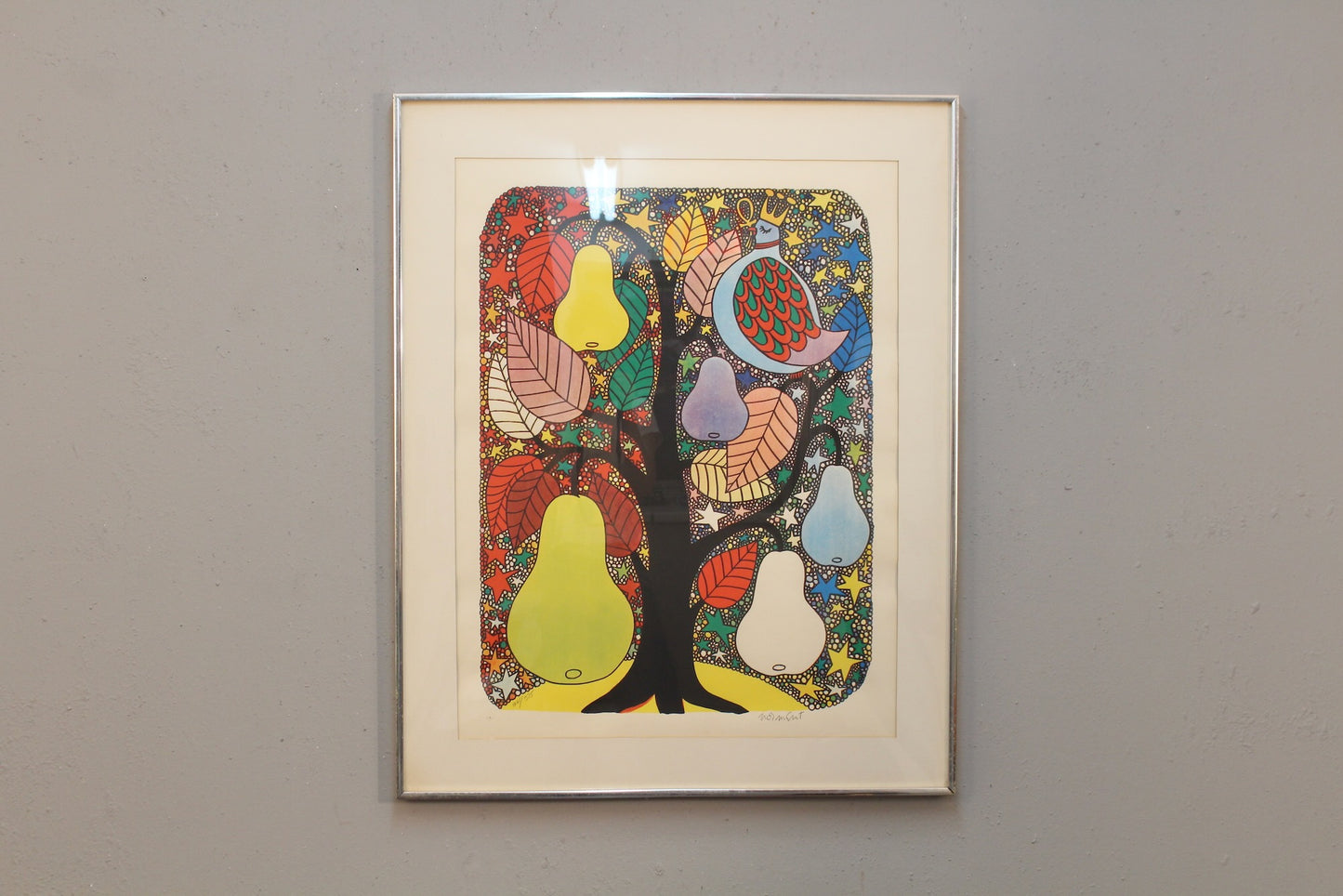 "Partridge in a Pear Tree" Lithograph