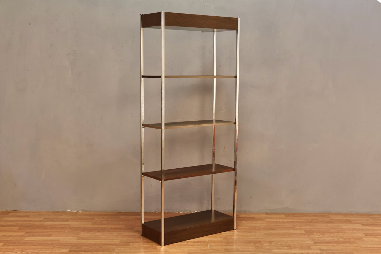 Chrome & Laminate 4-Tier Etagere
