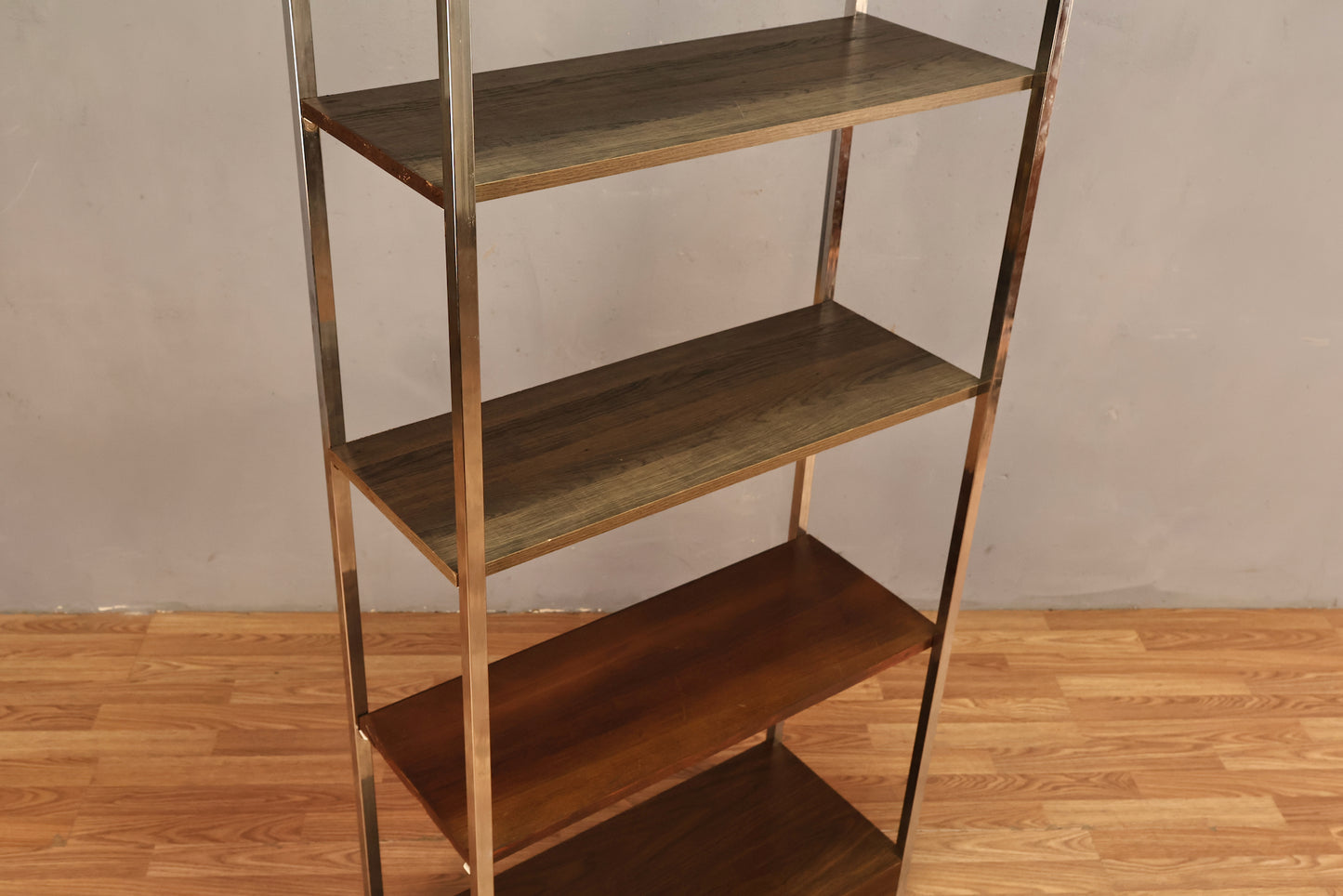 Chrome & Laminate 4-Tier Etagere
