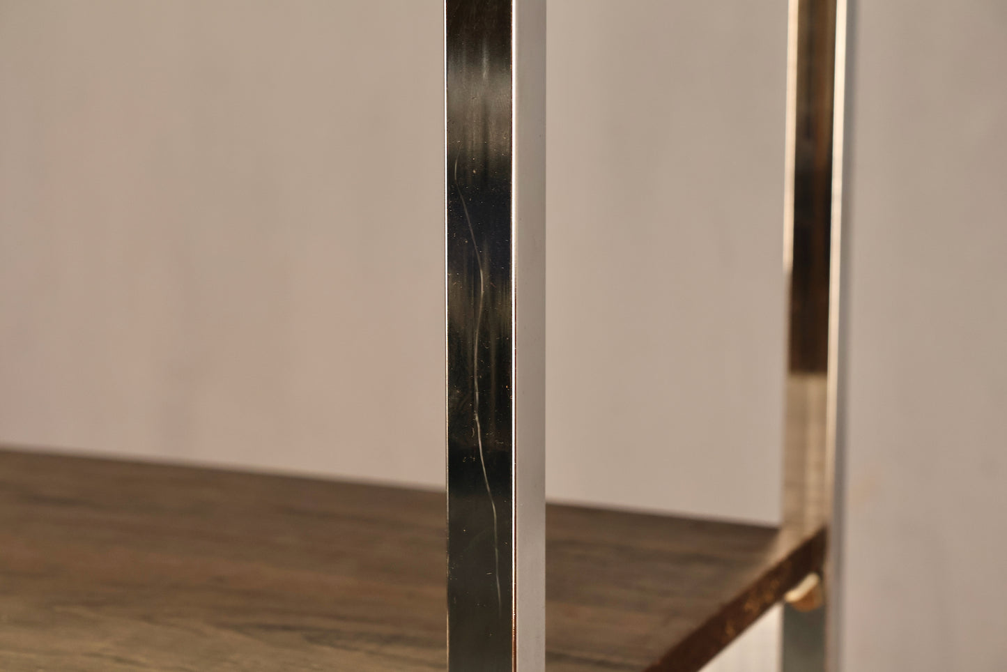Chrome & Laminate 4-Tier Etagere