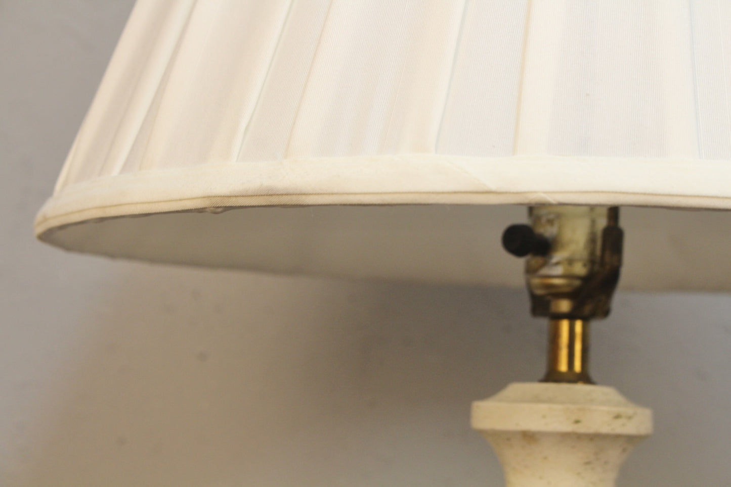 White & Blue Argyle Chalkware Table Lamp