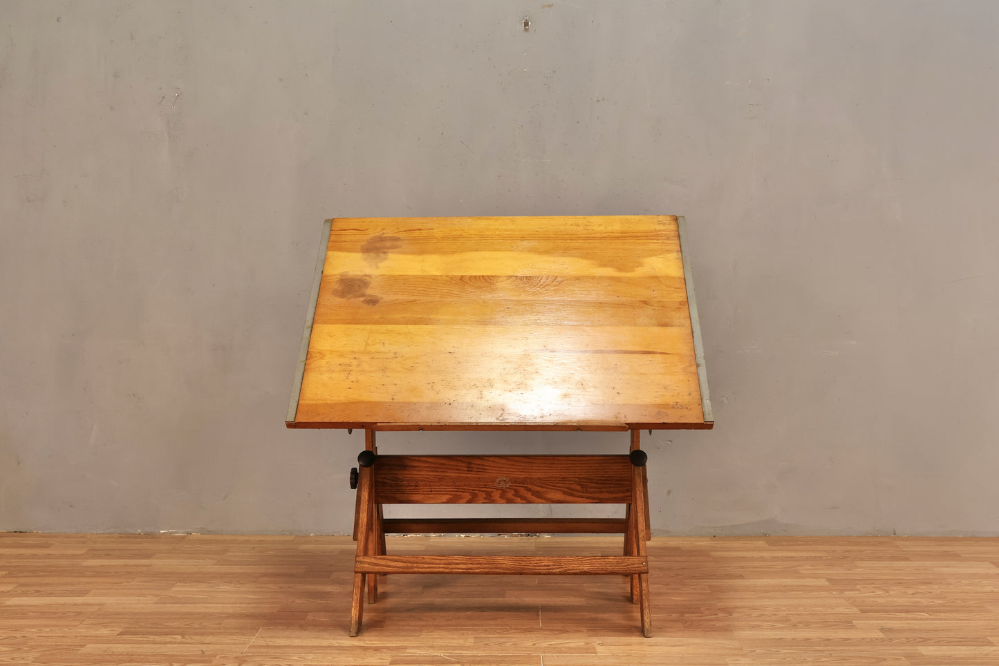 Anco Oak & Pine Drafting Table - ONLINE ONLY
