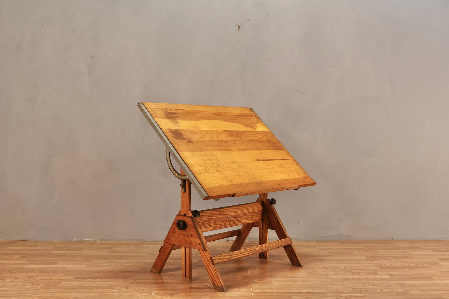 Anco Oak & Pine Drafting Table - ONLINE ONLY