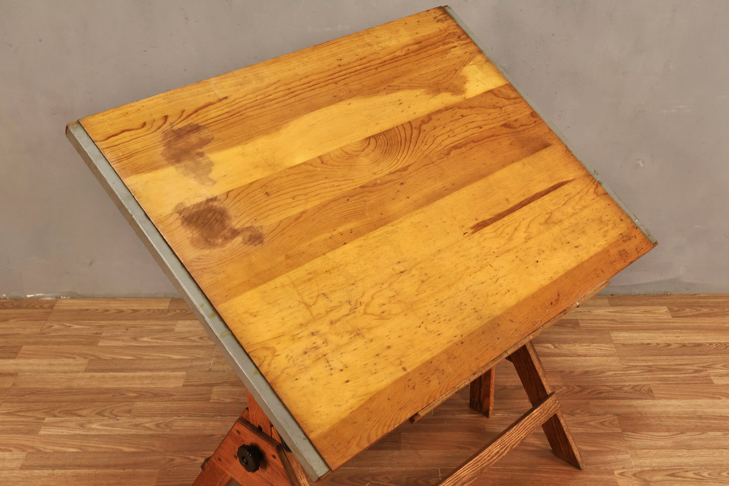 Anco Oak & Pine Drafting Table - ONLINE ONLY