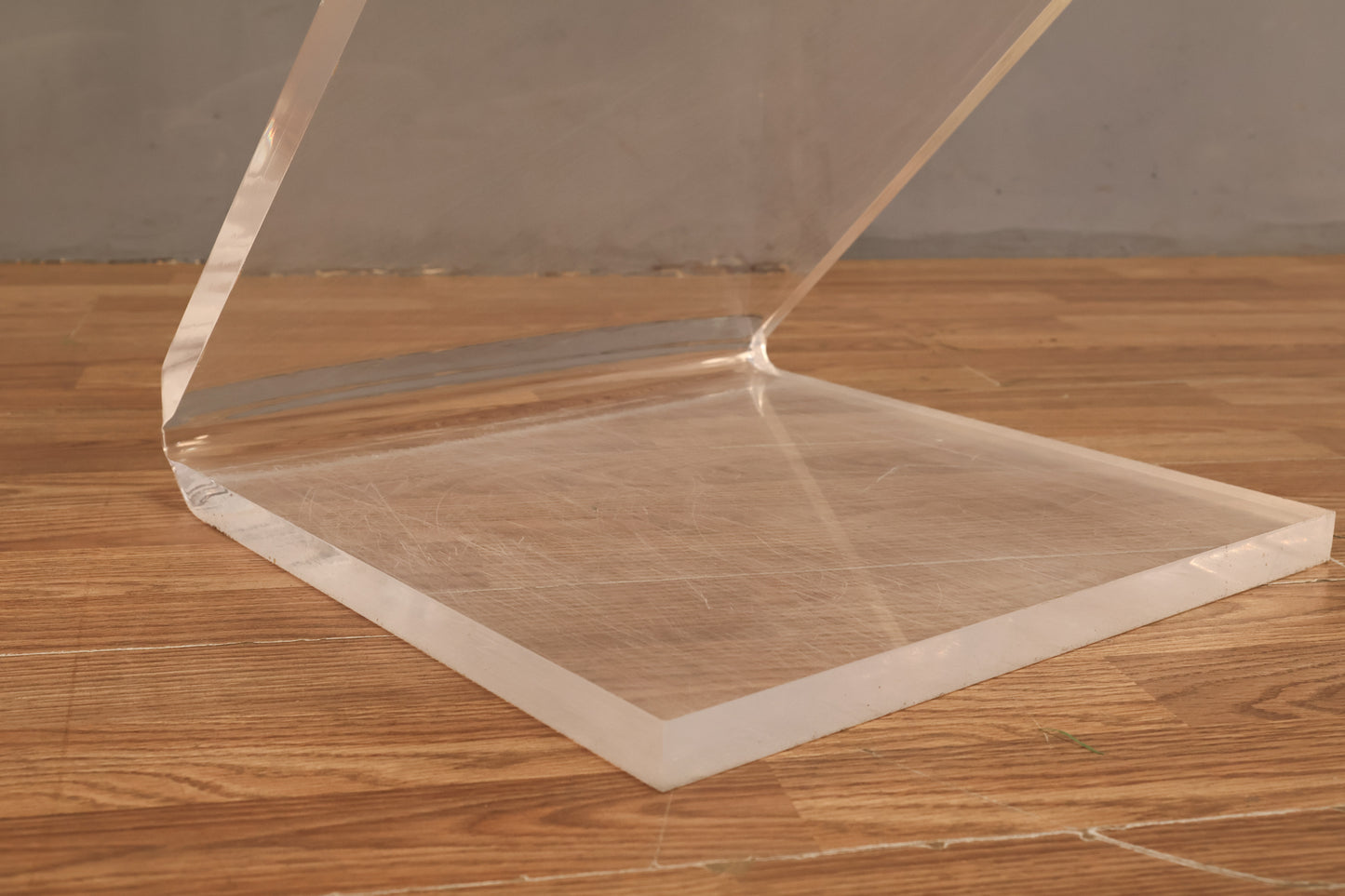 Lucite Zig-Zag Accent Chair