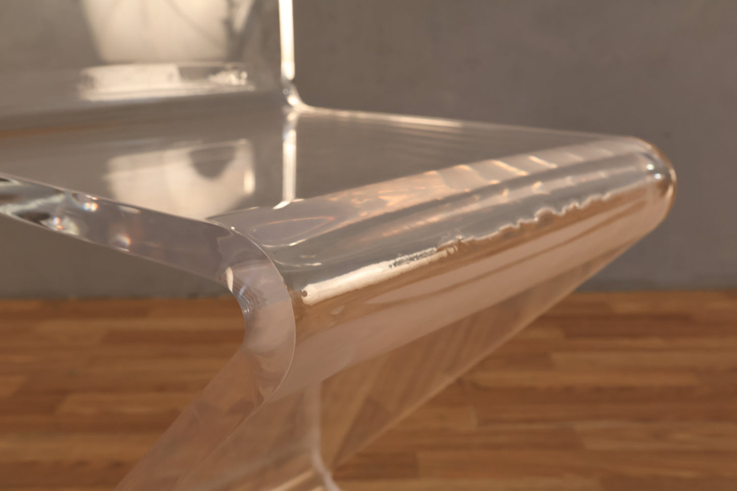 Lucite Zig-Zag Accent Chair