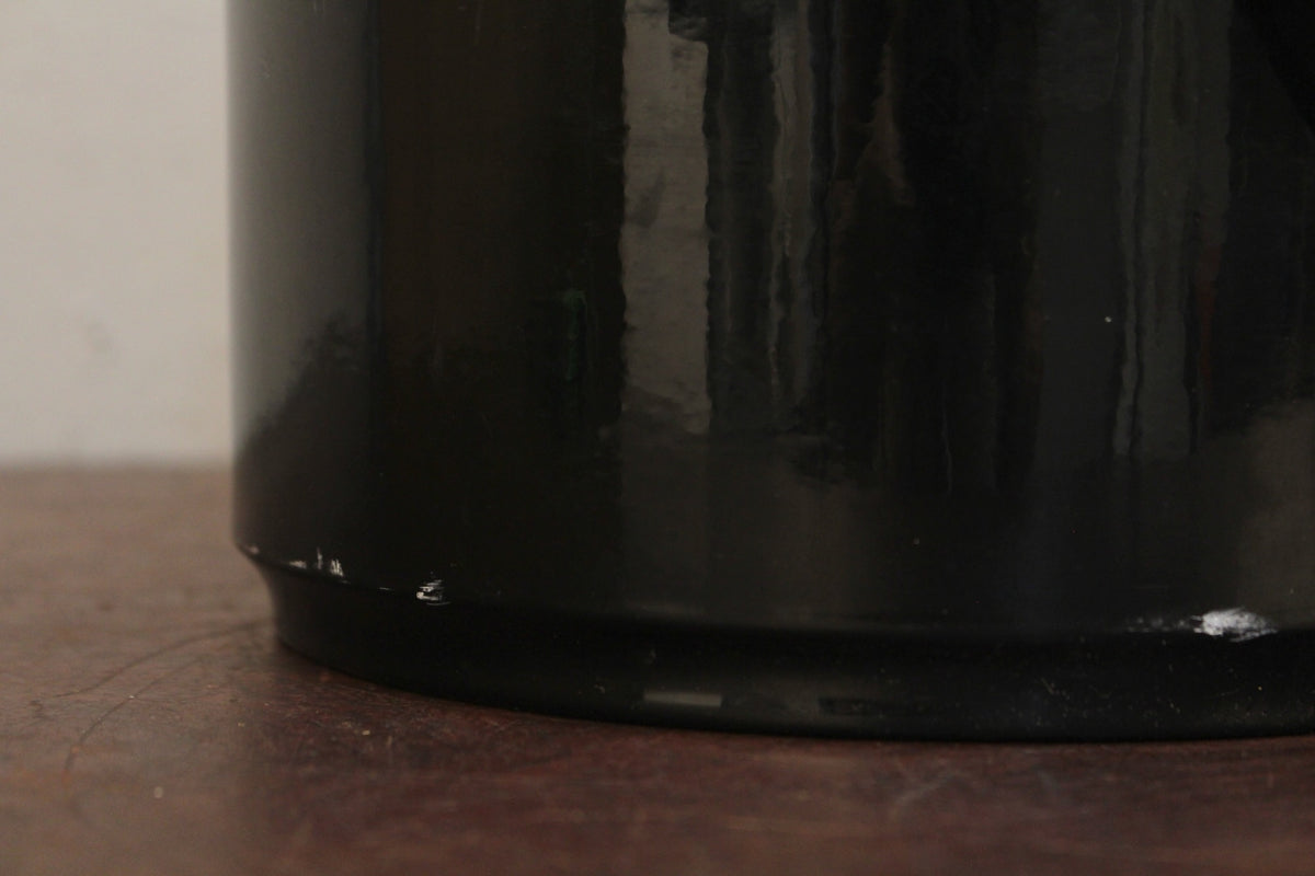 Georges Briard Teak & Black Vinyl Ice Bucket
