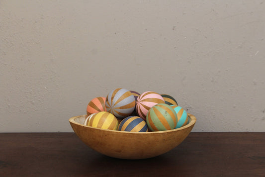Bowl of Painted Wooden Balls