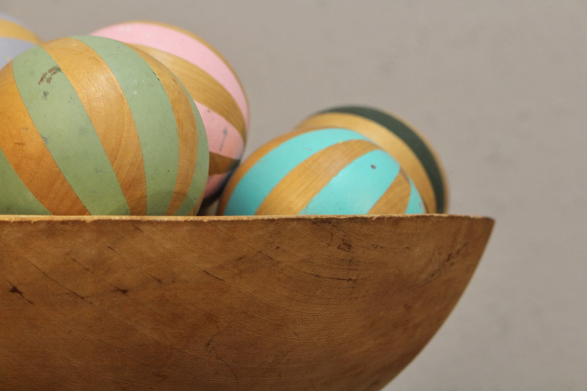 Bowl of Painted Wooden Balls