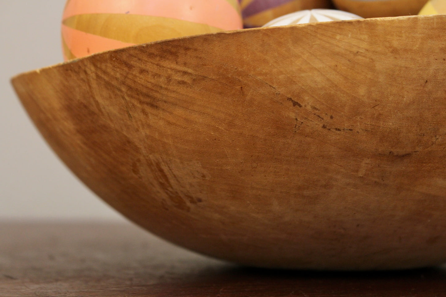 Bowl of Painted Wooden Balls