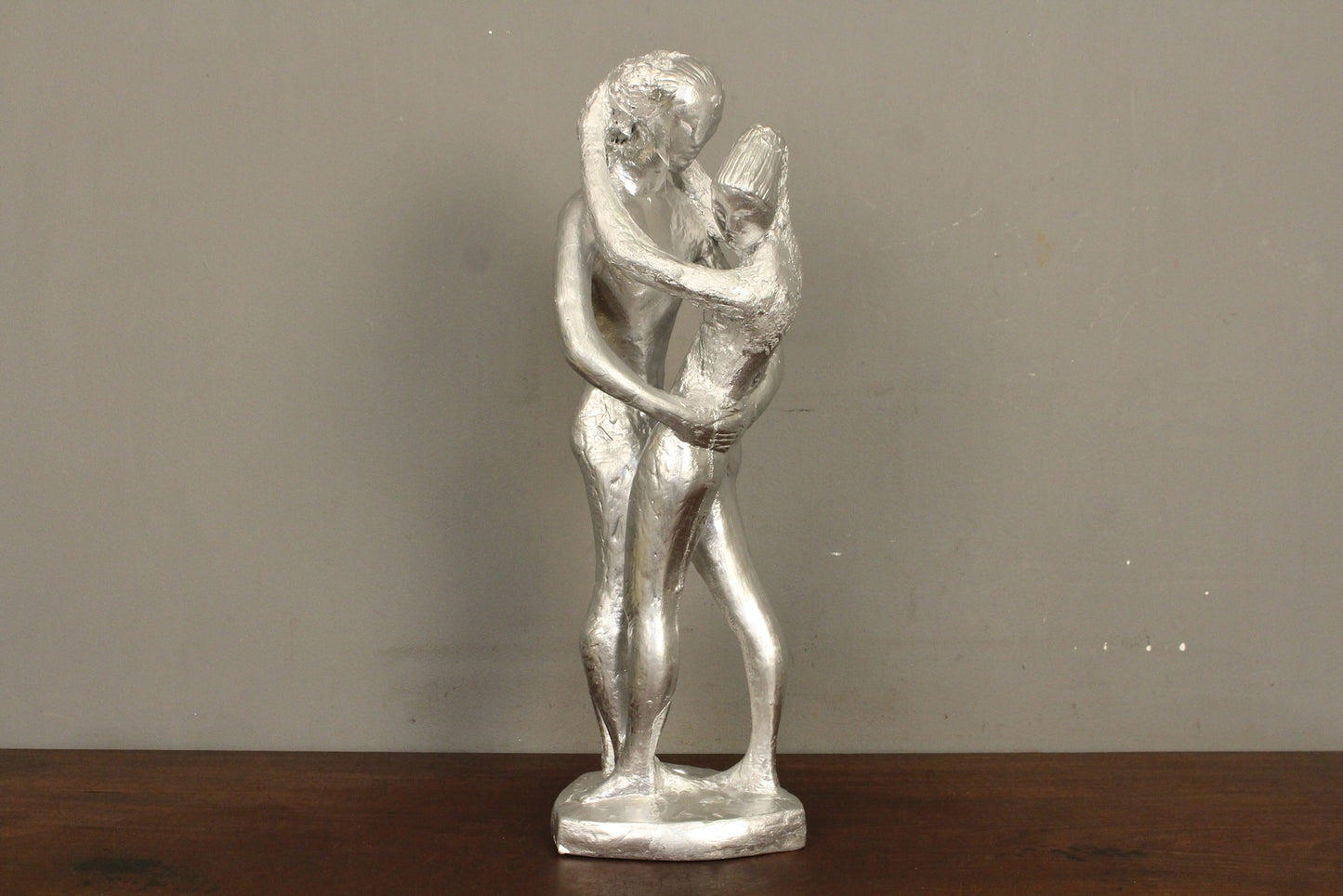 1960s "Embrace" Silver Sculpture