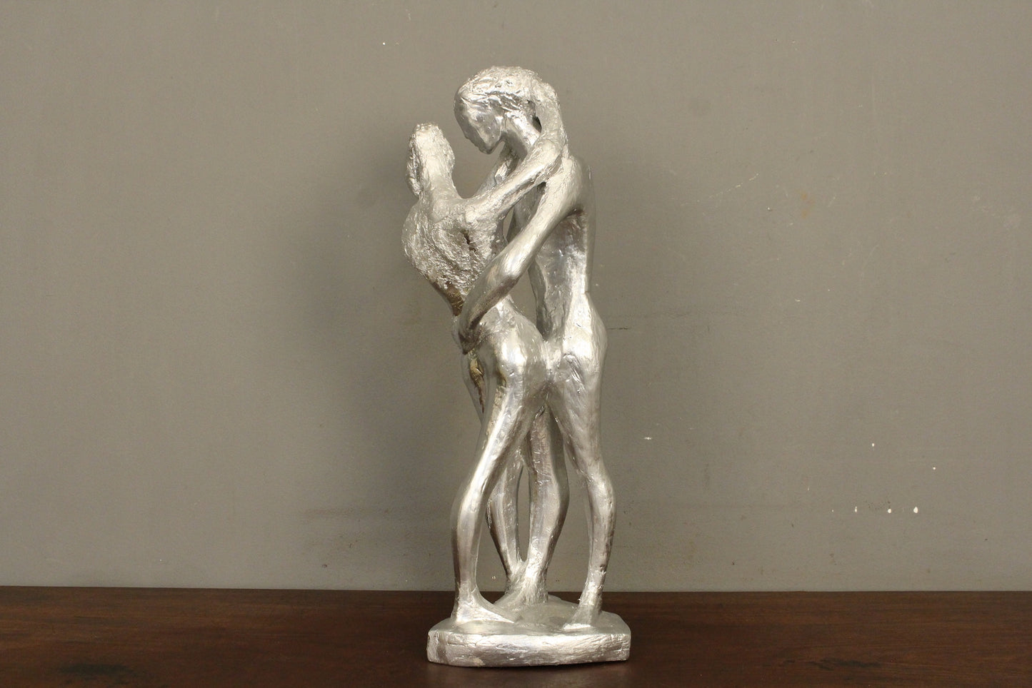 1960s "Embrace" Silver Sculpture