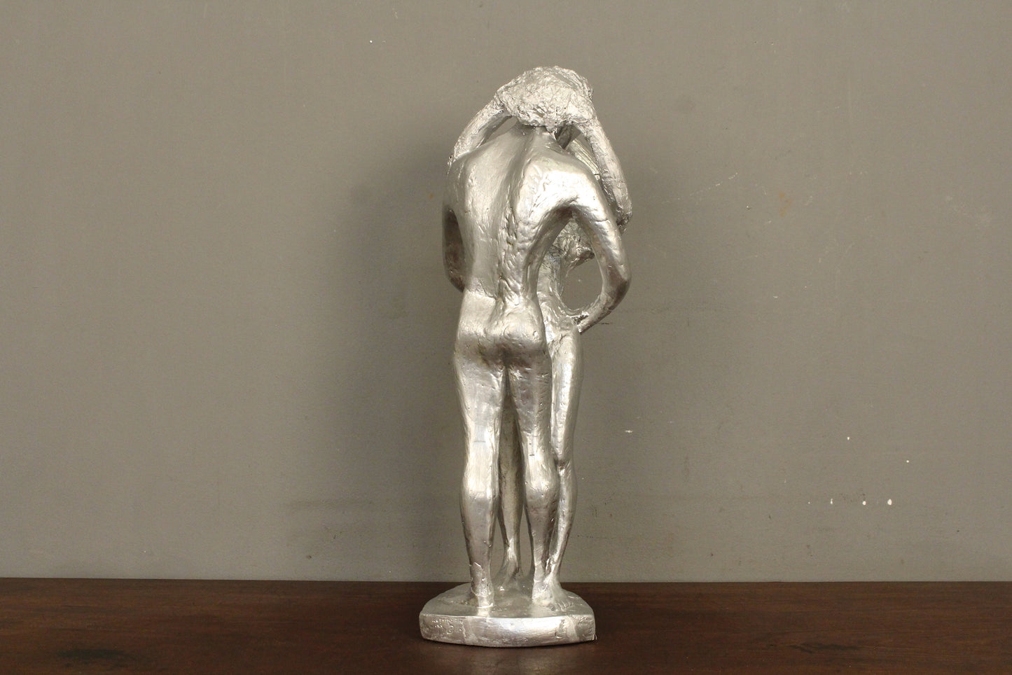 1960s "Embrace" Silver Sculpture