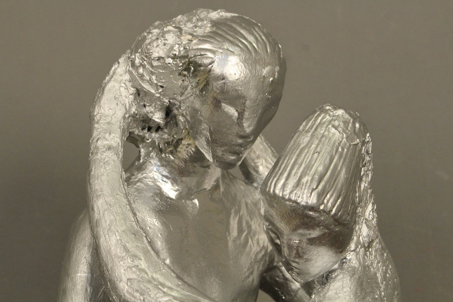 1960s "Embrace" Silver Sculpture