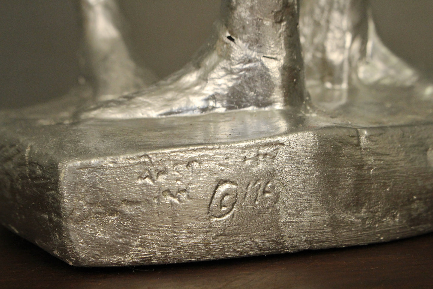1960s "Embrace" Silver Sculpture