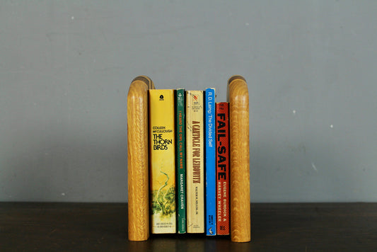 Pair of Striped Wood Bookends