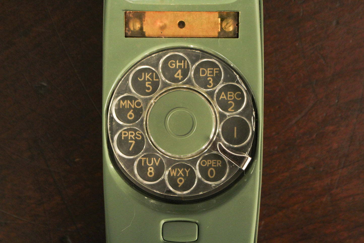 Trimline Avocado Rotary Telephone