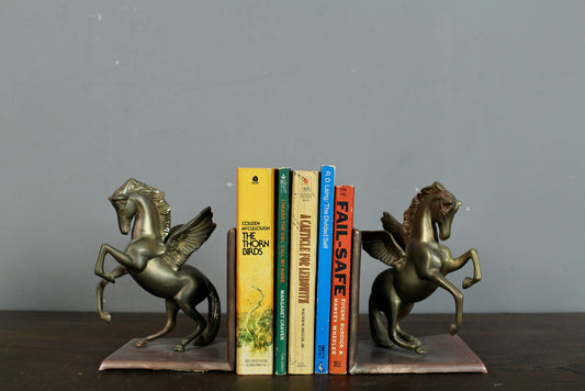 Pair of Brass Pegasus Bookends