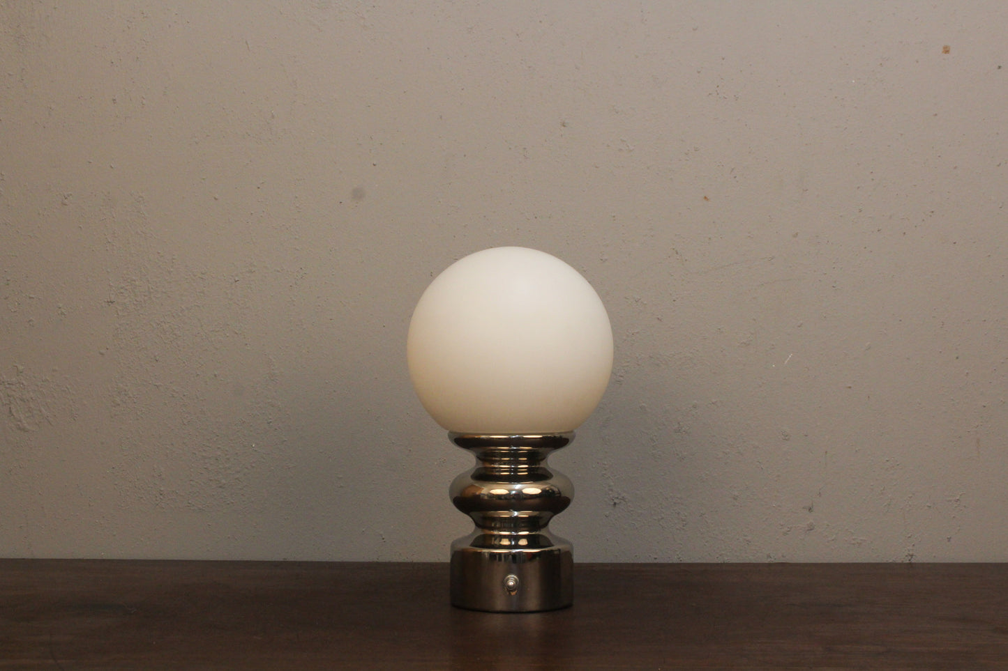 Space Age Chrome Globe Lamp