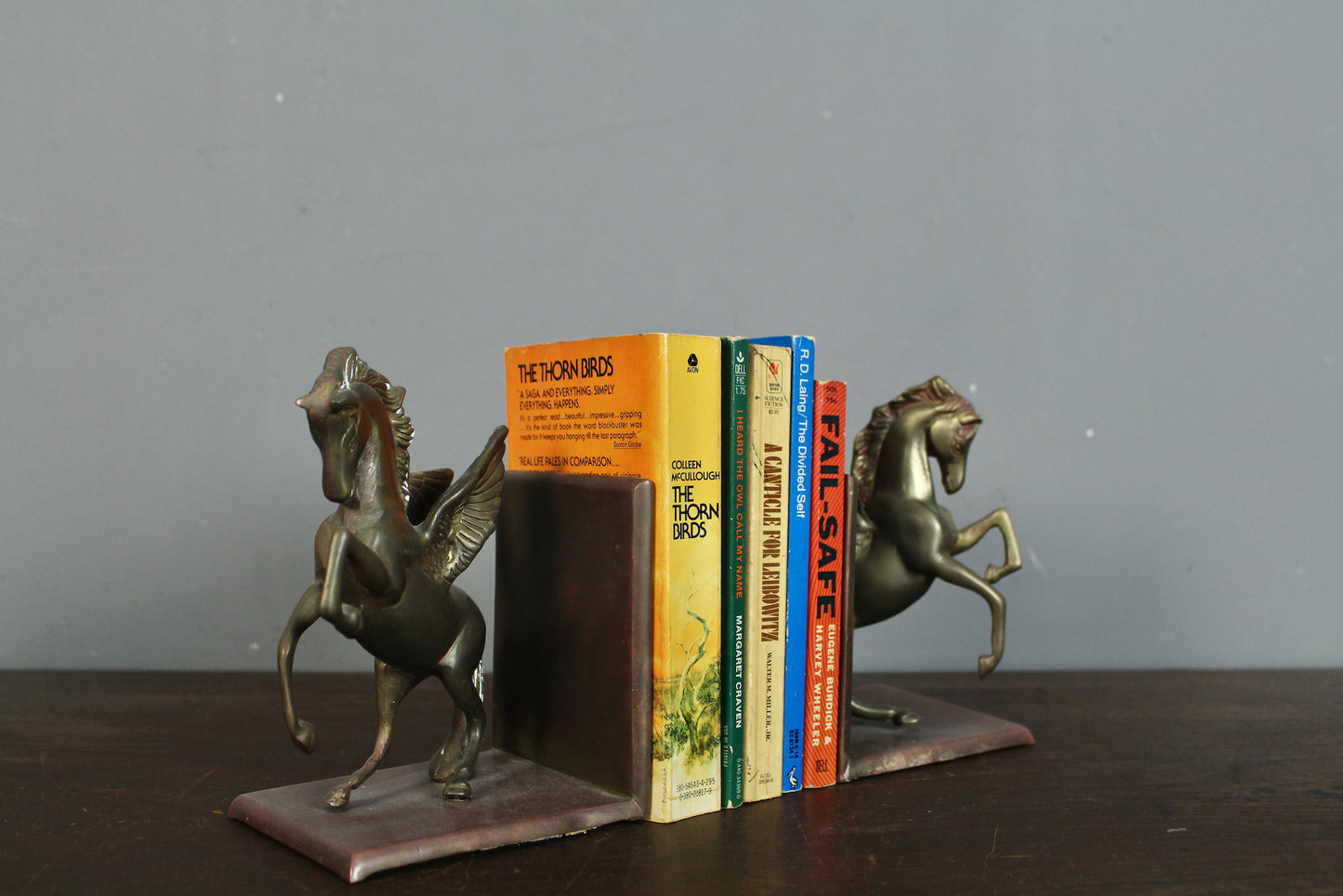 Pair of Brass Pegasus Bookends