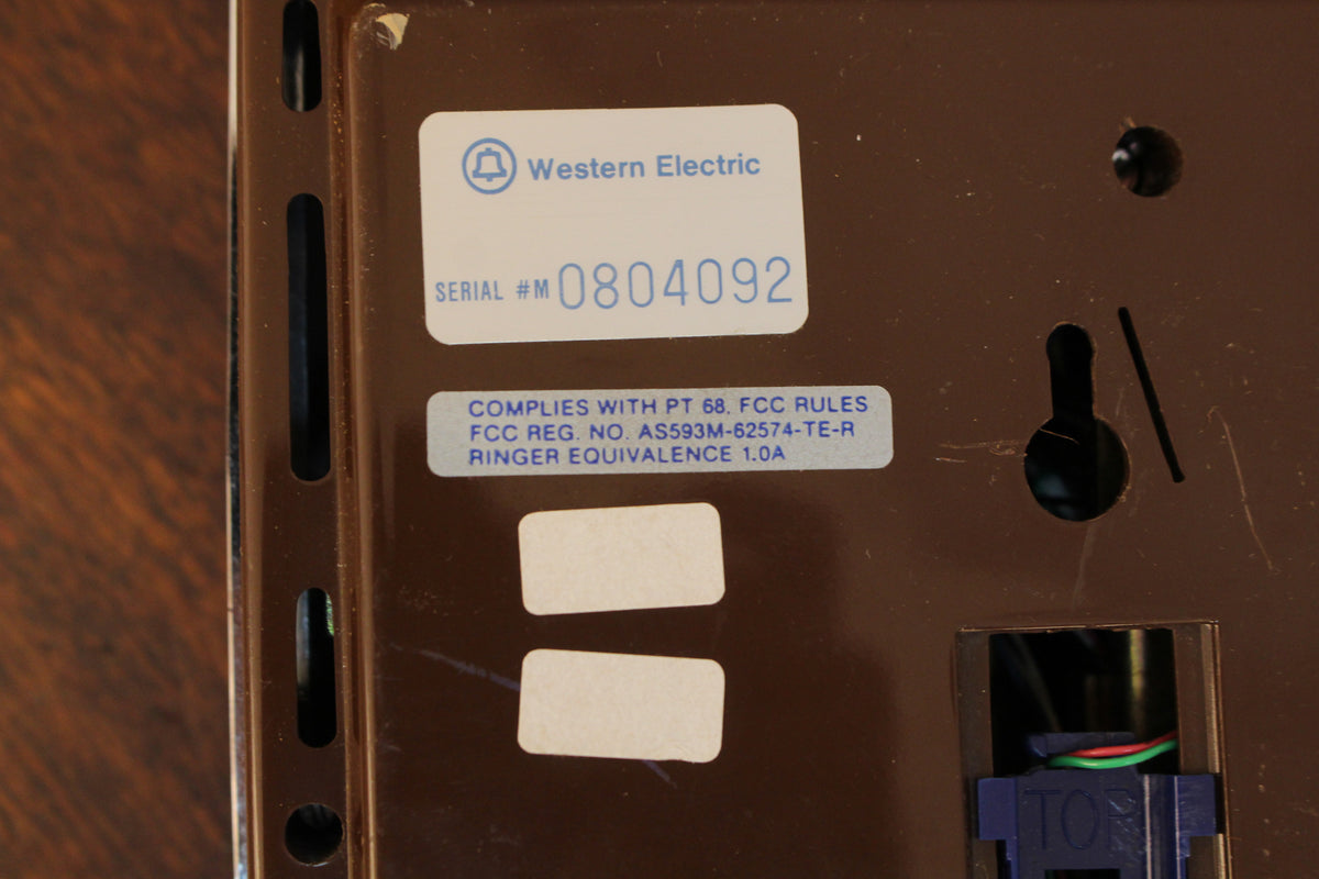 General Electric Brown Rotary Wall Phone