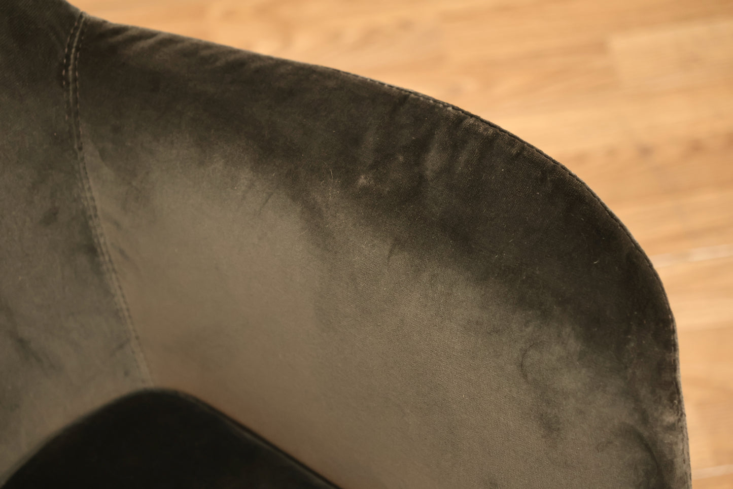 Modern Minotti Slate Velveteen Armchair