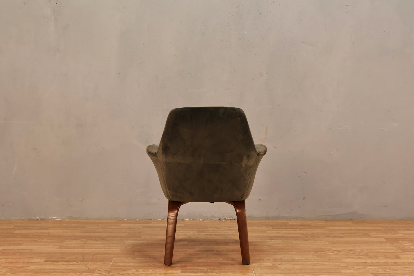 Modern Minotti Slate Velveteen Armchair